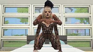 Discover the intense doggystyle action in this Sims 4 gameplay scenario with a young couple.