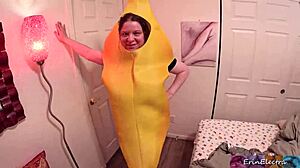 stepmom takes anal creampie from big cock in halloween cowgirl ride