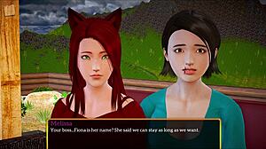 Big tits redhead in erotic homemade game action!