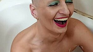 Oh man, that German prostitute whore bitch milf Sandra jus' got golden shower urin drinkin' all over...