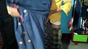 Indian Bengali Hot Sexy Bhabhi Fucks In Blue Suit With Huge Cock Until Creampie Orgasm!