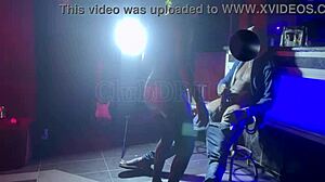 Fuck, rent's due so I got slutty, found local fraud boy at the bar, teased with striptease and wet pussy, then rode his big black cock outdoors 😈🍑💦