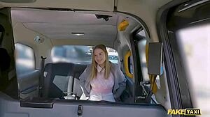 Passenger no panties in fake taxi ride!