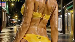 Riders in the storm ai illustrated leather porn dream with blonde big tits blowjob and doggystyle in outdoor public bikini boots