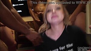 Kaiia handles blowbang after gangbang action.