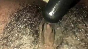 Ebony says Watch my hairy beaver get wet with solo masturbation and clothes ripped for orgasm in homemade play