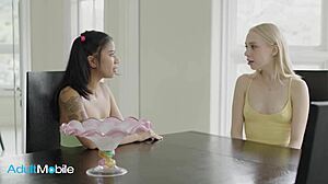 Sorority girls ride faces with wet trimmed pussies