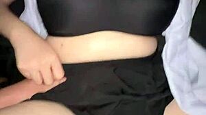 thai student with big tits gets creampied by senior in dorm room