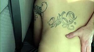 hooker with black eye cheats on boyfriend outdoors, deepthroats cock in public to pay rent, ends with cum in mouth.