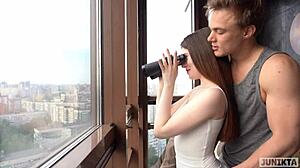 i experience public sex on the balcony with real orgasms