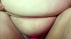 Jhonny Bravo fucks slutty step mommy with pink a vibrator. Jizz in her fat pussy covers big natural tits and chubby belly.