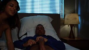 Oh hubby, watch this big white cock fuck your wife hard!