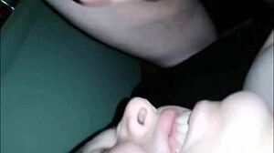 Chubby Slut Giving Oral Pleasure To Two Dudes