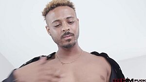 Thug stud Arnez contrasts with Camila Cortez giving him sloppy rimjob and footjob while riding his big cock.