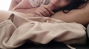 Amateur deepthroats cock and teases with blowjob for rent exchange