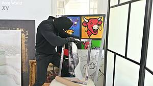 लंड भूखी जॉली लव को क्लाइंट्स ने ड्रेस स्टॉकिंग्स में DP मारा