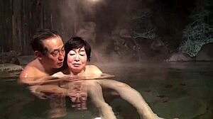 Mature couple go on a trip to a hot spring and got into sex vol 3 - part 2. They explore blowjob doggystyle cowgirl riding and muff diving.