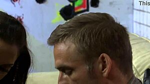 Oh man, cops are chasing us, quick blowjob sandwich escape