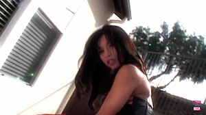 i love how this insatiable brunette in high heels takes double penetration in our hardcore threesome