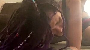 Latina with Purple Dreadlocks Submits to Black Master's Rough Domination and Squirting Orgasms!