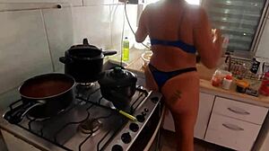 Brazilian Babe Gives Brutal Blowjob to Big Black Cock