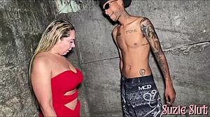 Suzie slut com Mano Meck fodendo na quebrada - gratis, what a wild outdoor interracial orgasm!