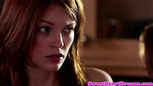 Redhead teen curiously fingered versus rimmed by eager dyke