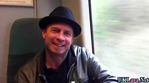 British maid gets her face covered in spunk after blowjob! 😏