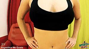 Amazing Big Round Ass and Fat Cameltoe in Tight Lycra Pants