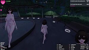 Secret Flasher Manaka Teases In Uncensored Futanari Exhibitionism Game Scene