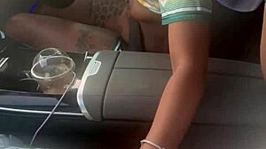 EBONY BBC HANDJOB AND BLOWJOB IN PUBLIC CAR OUTDOOR