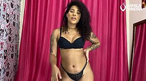 Hey, try this Joi punheta guiada challenge where I touch my tight latina pussy. You won't last watching my big ass homemade solo.