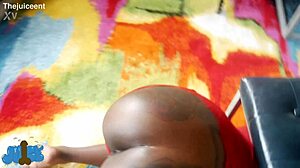 skinny ebony tattooed babe stuck then impaled on massive black cock