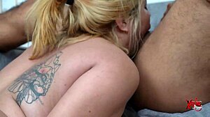 Hot Blonde In Tight Yoga Pants Gets Ass Pounded Loud