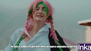 Mitsuri inocente, the curvy brazilian latina in costume, gets intense anal from tanjiro. He fills her face with cum in this exhibitionist fetish massage video, complete and sexy.