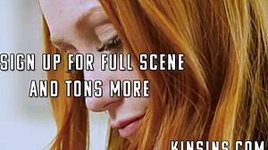 scarlet's virgin teen pussy trained by redhead mommy and family in taboo hood 4some