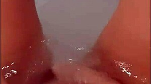 Pretty Blonde Girlfriend Masturbates in Hot Tub to Loud Cumshot Finish