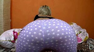 Curvy Girlfriend's Juicy White Booty in Pajamas Takes Huge Cock POV Car Fuck