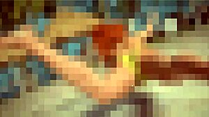 Redhead Beauty Takes Thug's Beach Ball Topless Pound!