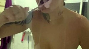 i ache showing wet pussy and huge tits to neighbor while cuck watches soccer