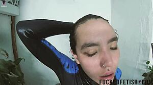 skinny asian fuck doll in spandex pool tease?