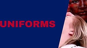 British 18yo blonde chubby rims sucks creampied hard by older guy