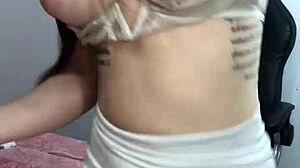 Beautiful Big Tits Young 18+ Latina in Cute Solo Tease