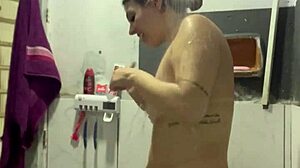 i ache showing wet pussy and huge tits to neighbor while cuck watches soccer