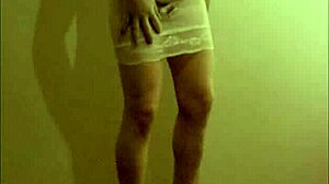 Crossdresser Maria's See-Through White Nylon Pantyhose High Heel Foot Fetish