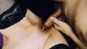 her eyes begged for climax as i fucked her wet milf pussy