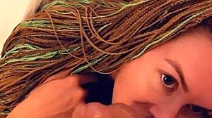 amateur babe wakes for quick pov blowjob cum swallow morning