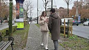 alice xo sneaks quick anal with hot waiter in her tourist lingerie adventure