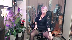 Depraved mature bitch Aimee fucks bald husband rough creampie orgy