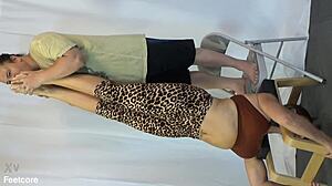 Hiring manager closely tests lifeguard's bare soles